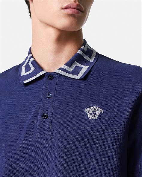 nastro versace collar shirt|Versace greca collar shirts.